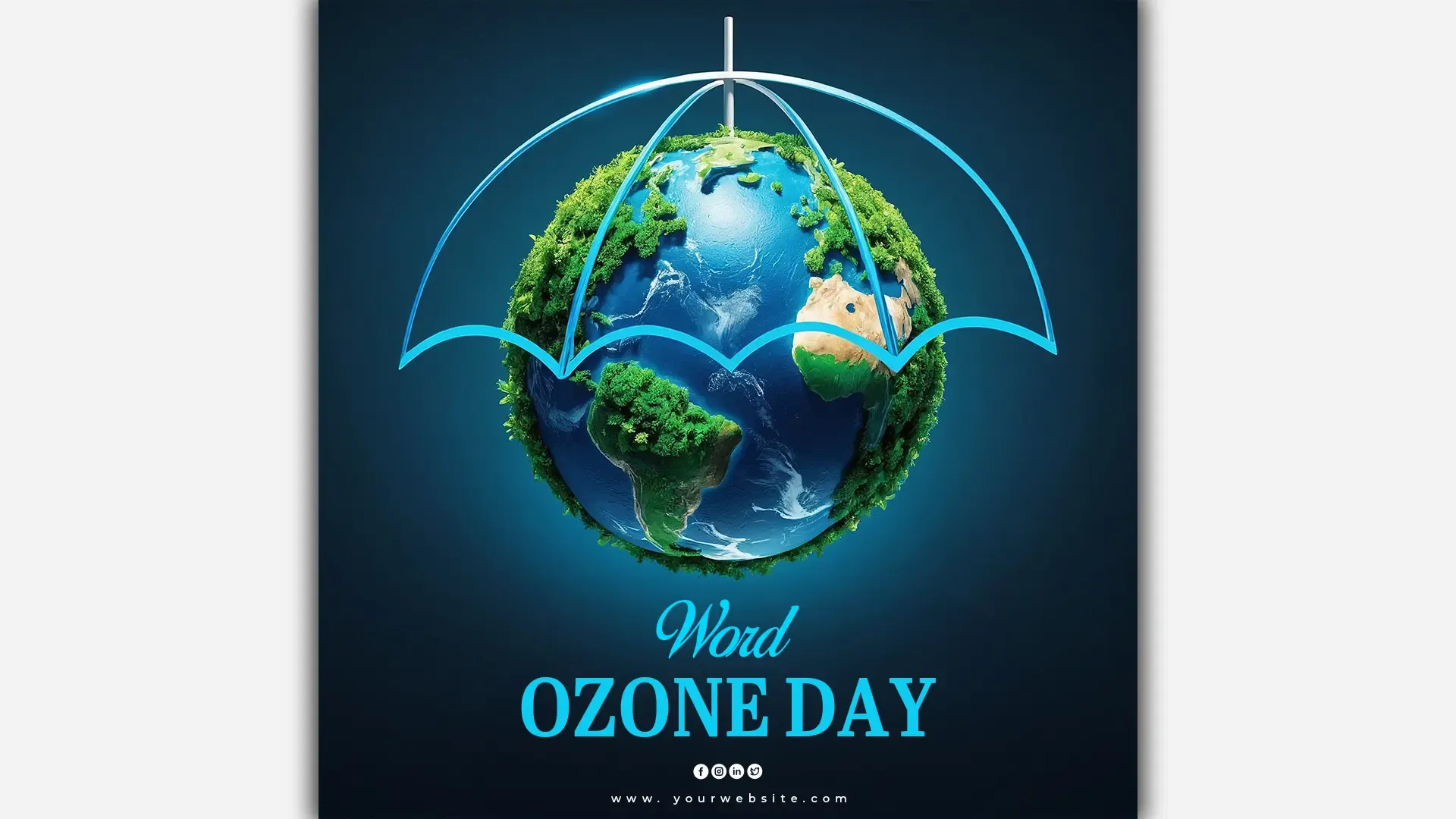 Modern Ozone Day Awareness Instagram Post image